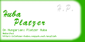 huba platzer business card